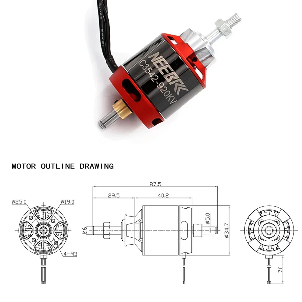 1/2/4PCS 3542 920KV 1400KV Out - огляд і ціна Drone Battery 4S