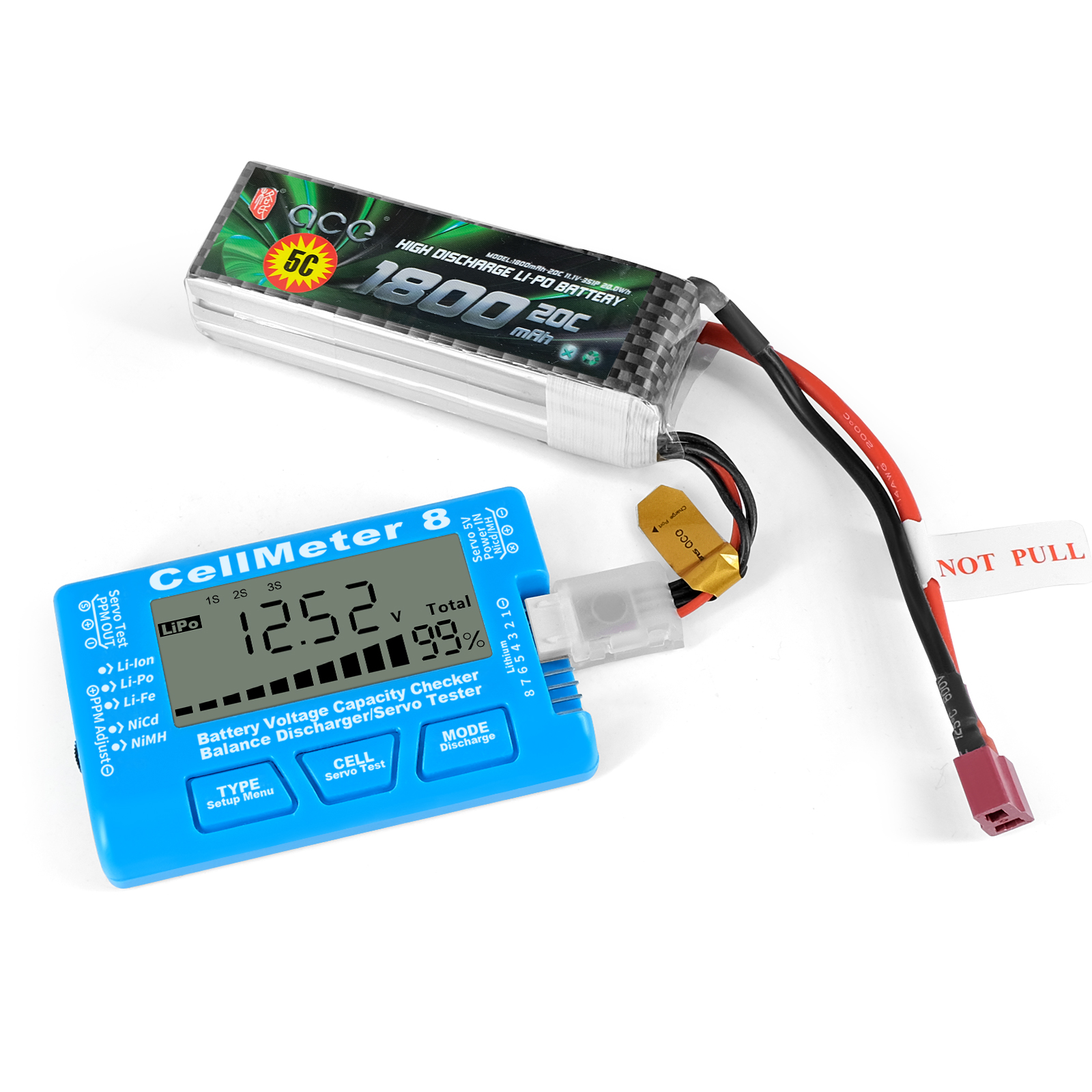 CellMeter-8 LCD Digital Batter - огляд і ціна Drone Battery Voltage Checker