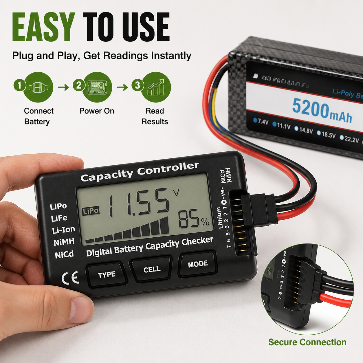 Digital Battery Capacity and V - огляд і ціна Drone Battery Voltage Checker