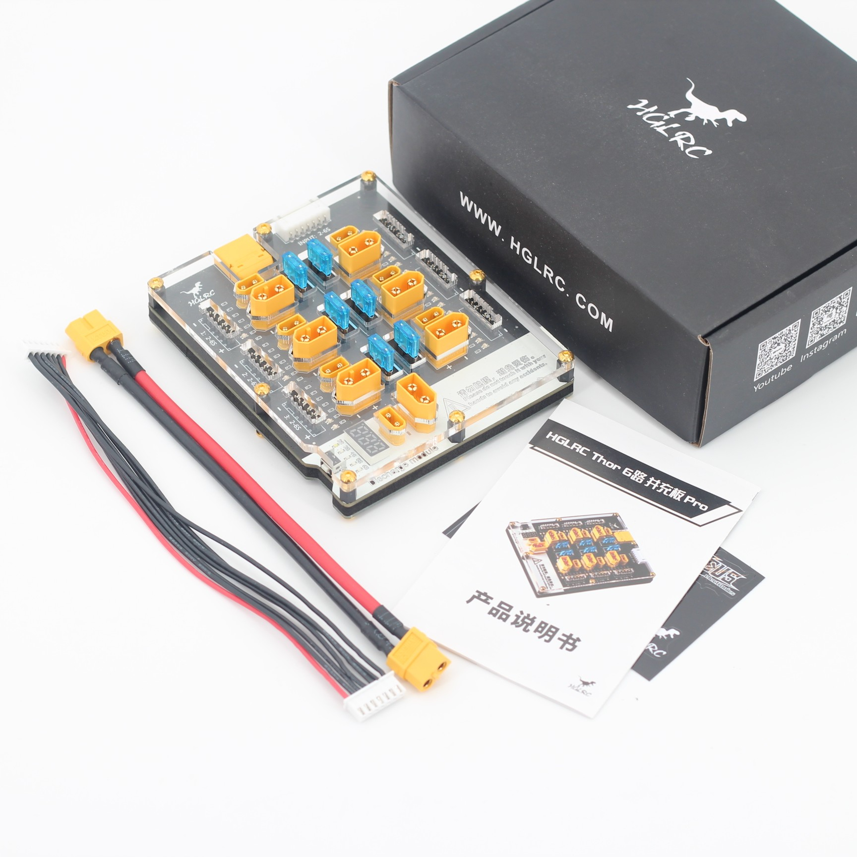 HGLRC Thor Pro 6 Port LiPo Bal - огляд і ціна Drone Battery Parallel Board