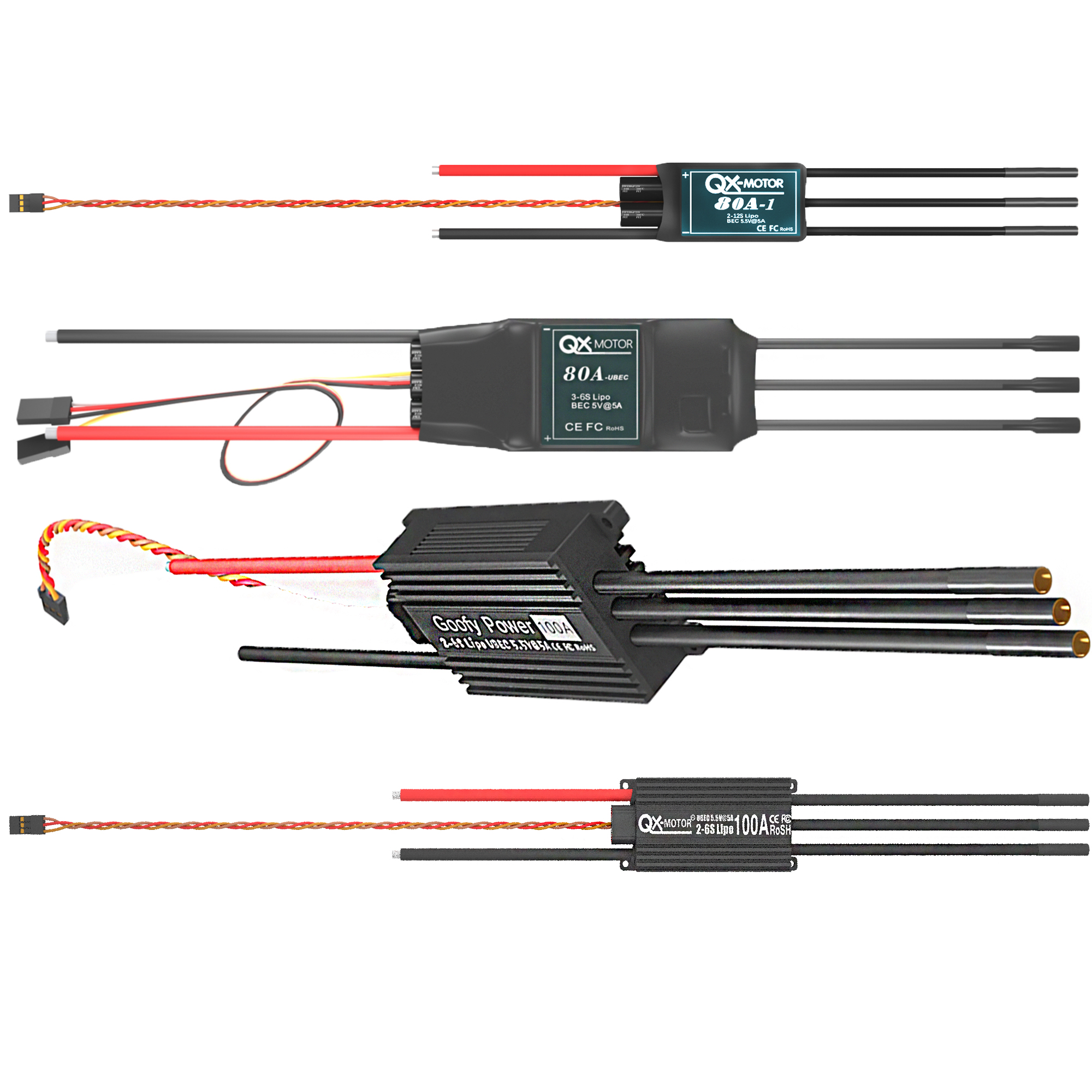 QX-MOTOR Brushless ESC series  - огляд і ціна Drone Battery Plate