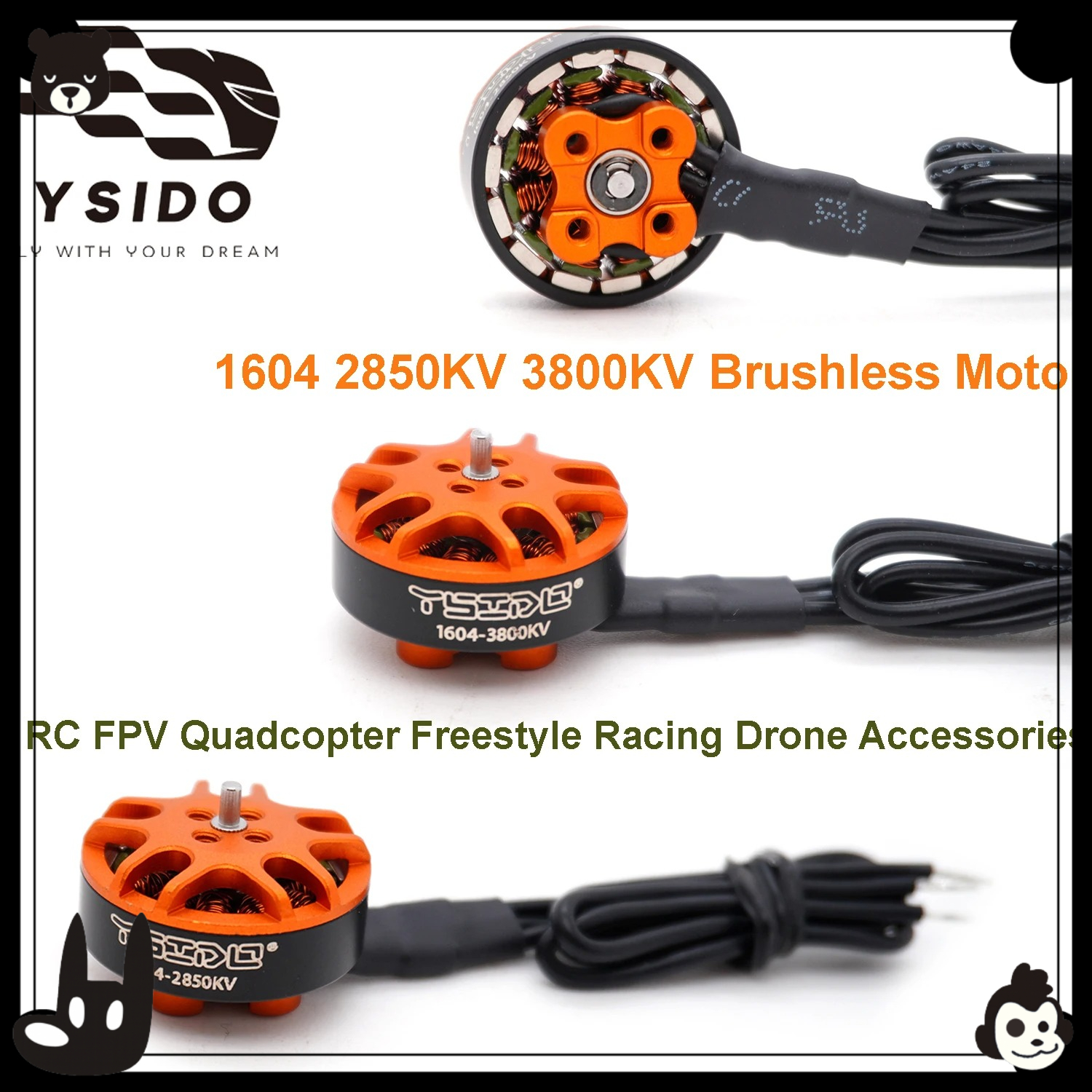 4PCS 1604 2850/3800KV Brushles - огляд і ціна Drone Battery 4S