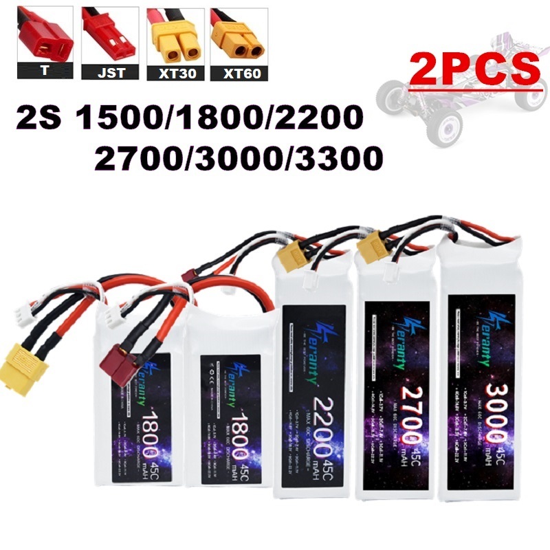 2PCS 7.4V Lipo 2S Battery 1500 - огляд і ціна Drone Battery Lipo