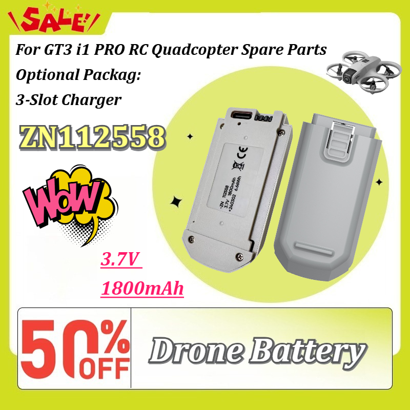 New 1-6PCS ZN112558 3.7V 1800m - огляд і ціна Drone Battery Li-Ion