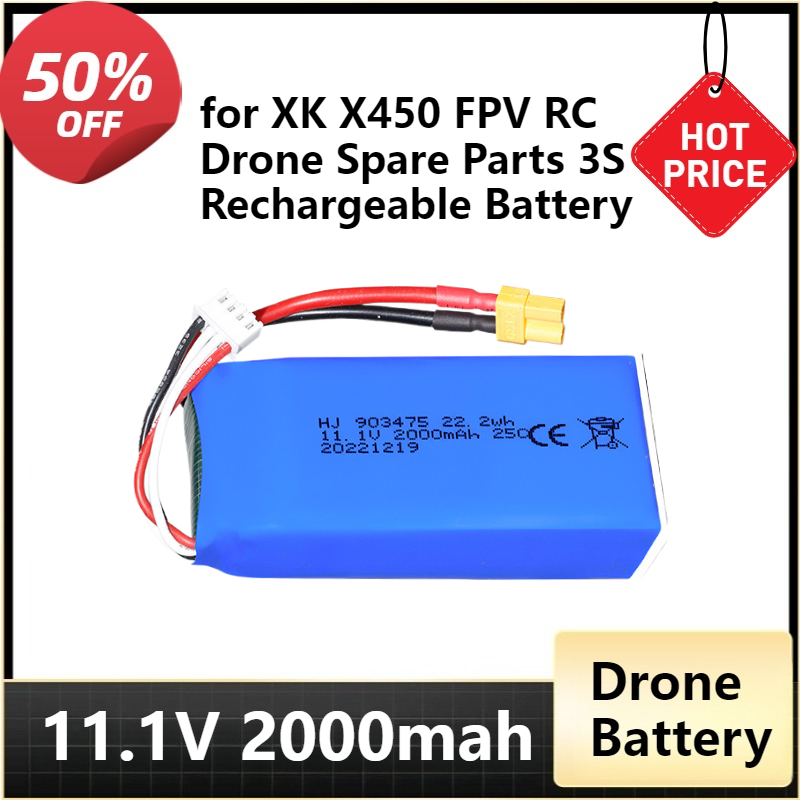 XT30 Plug 11.1v 2000mAh Lipo B - огляд і ціна Drone Battery 3S
