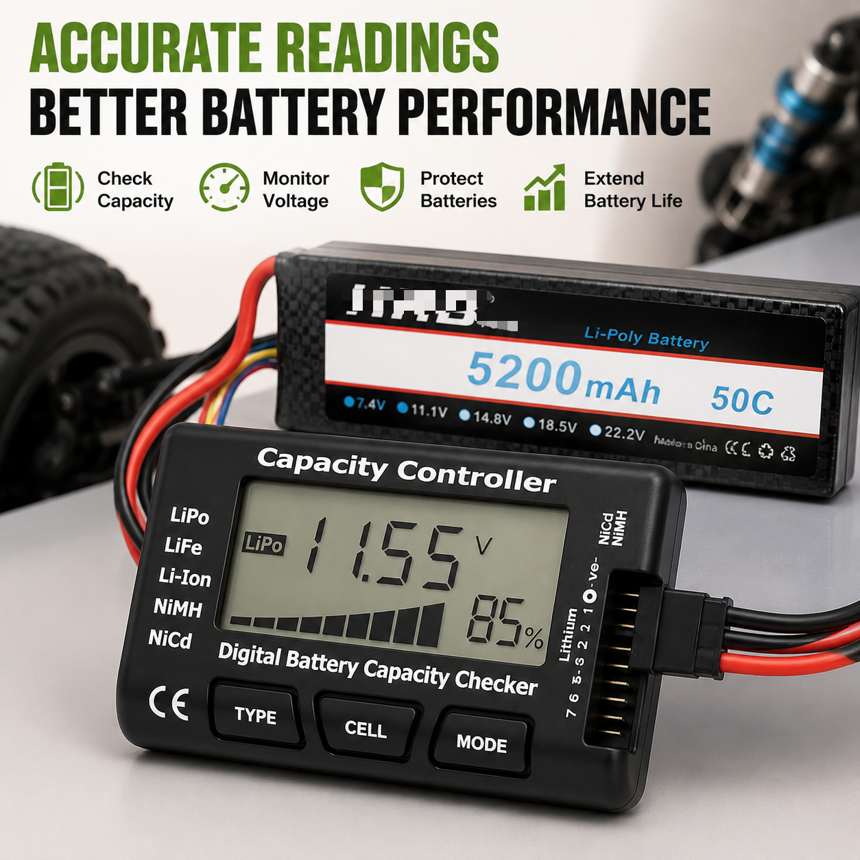 RC Cellmeter 7 Digital Battery - огляд і ціна Drone Battery Voltage Checker