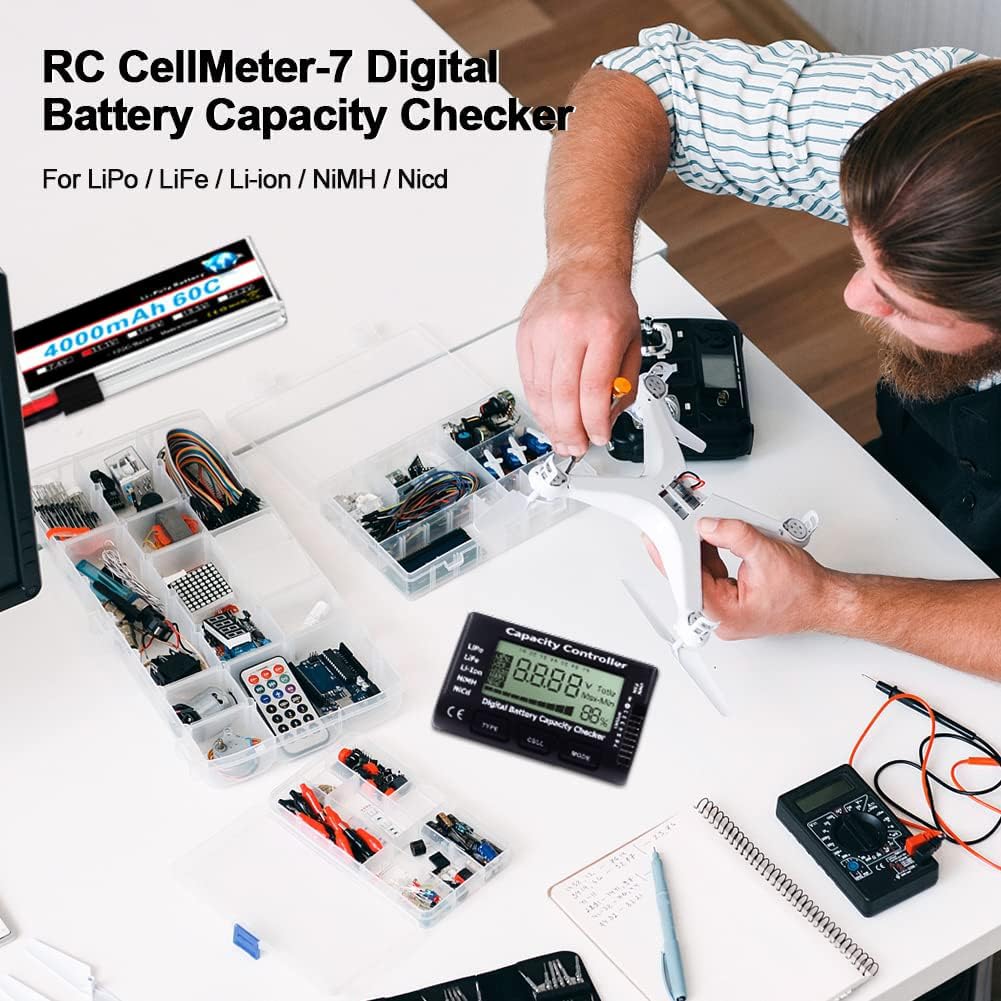 RC Cellmeter 7 Digital Battery - огляд і ціна Drone Battery Voltage Checker