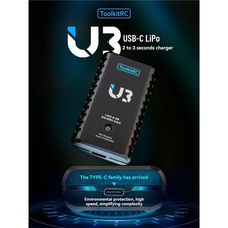 Toolkitrc U3 Battery 2A 25W 2- - огляд і ціна Drone Battery 3S
